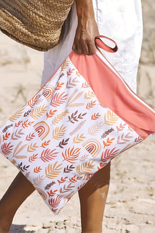 Multicolour Portable Floral Print Waterproof Travel Bag